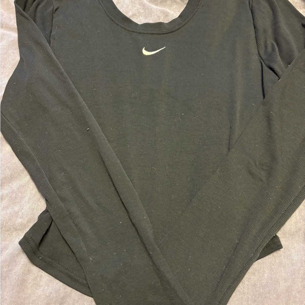 Nike Black Long Sleeve Fitted Tee